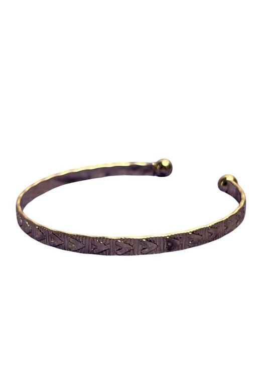 Jewelry - Goldtone Hearts Cuff Bracelet 7 inches